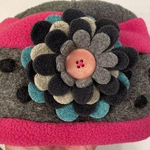 TUFF KOOKOOSHKA Kids Vera Polartec Fleece Embellished Winter Hat Size 5